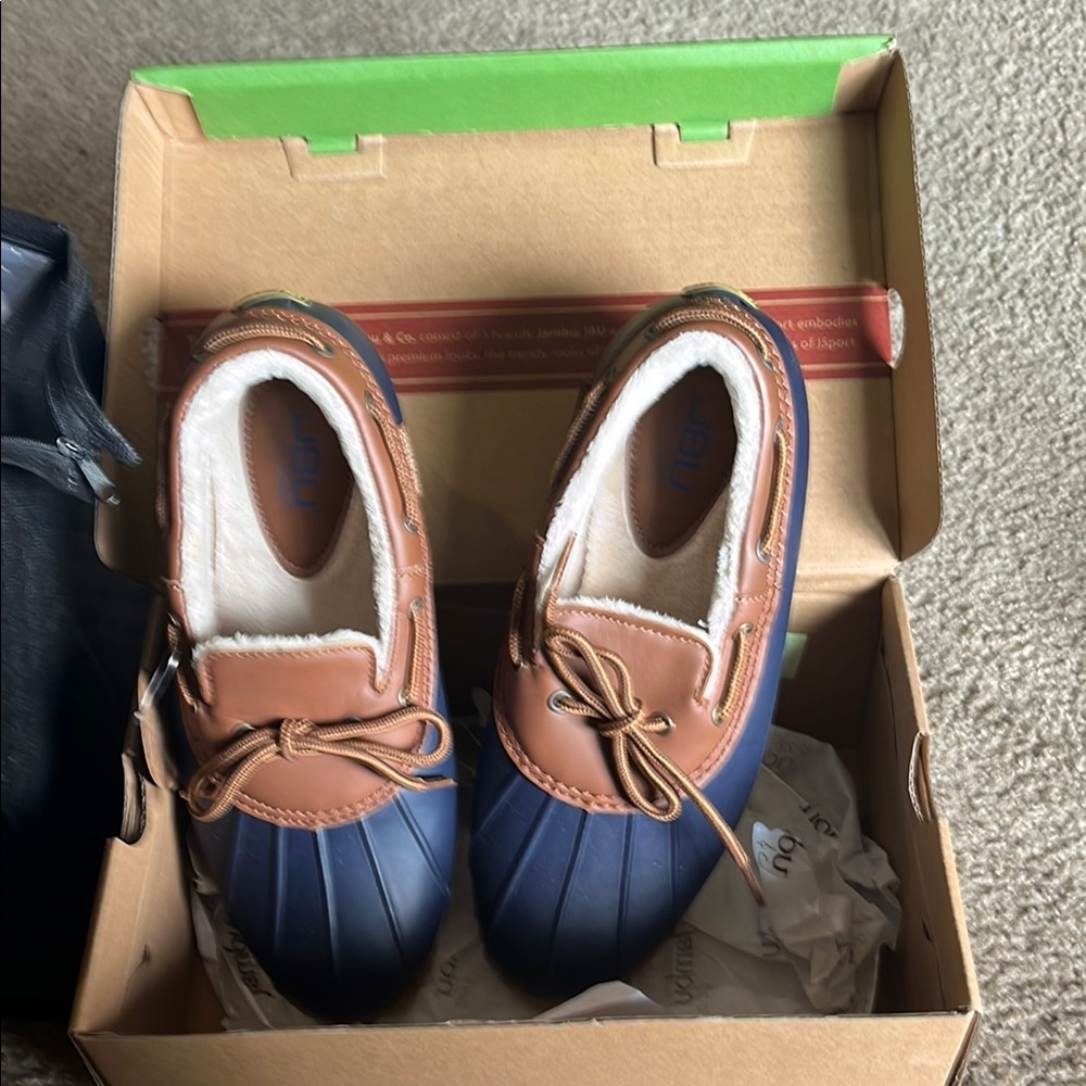 JBU Brown and Blue Flats Stylish Waterproof Loafers